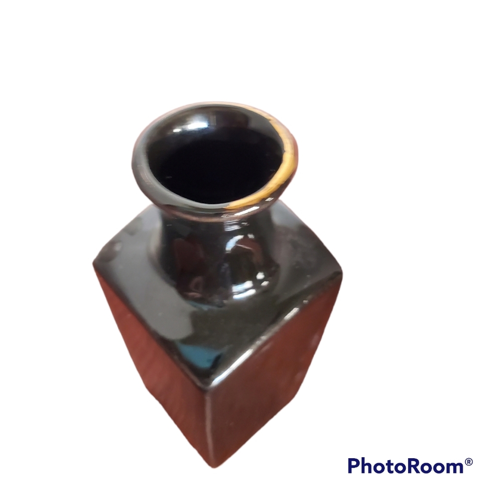 Miniature Porcelain Japanese Vase Hand-Painted with Art Of Chokin Style 3.5" Vtg - Picture 9 of 13